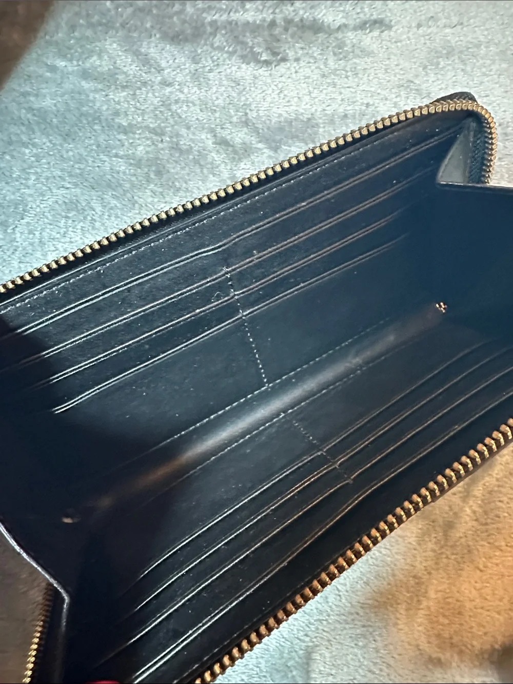 EUC kate ♠️ spade Black & White Striped Patent Satchel w/Matching Wallet ♠️